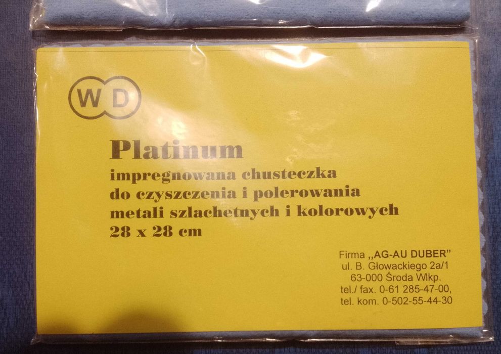 Chusteczka do czyszczenia srebrnej biżuterii