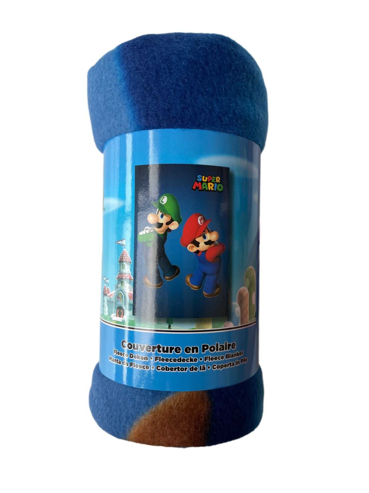 Флисовый плед Супер Марио - подарок для фаната - 100х140 см
