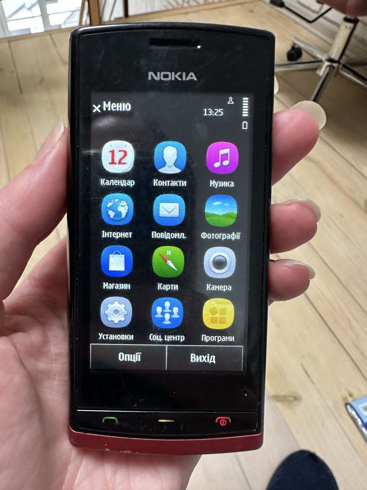 Мобільний телефон Nokia 500 black/purple/red. Робочий смарфон