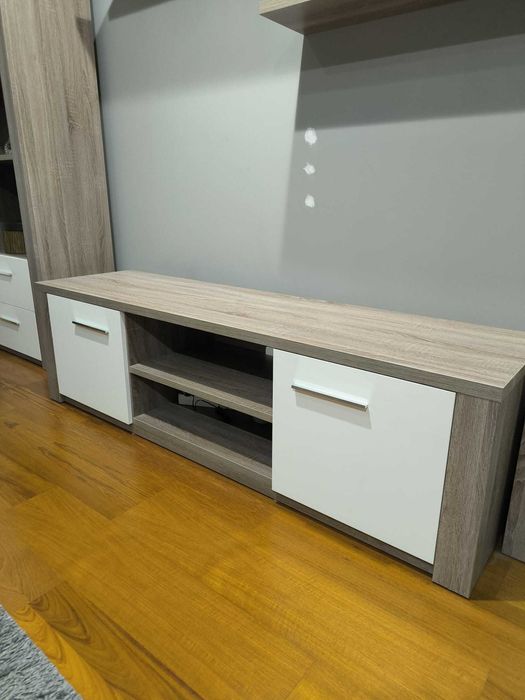 Móvel TV Paris Carvalho Cinza/Branco - Lourini - 130€