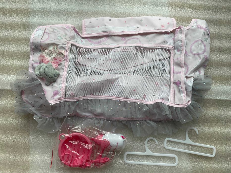 Urocze łóżeczko kojec marki DeCuevas Toys dla lalek do 42 cm–brak elem