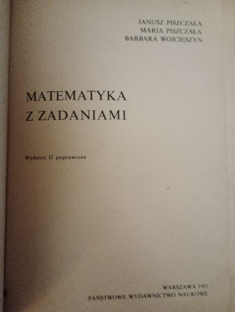 Książka matematyczna - Matematyka z zadaniami - Janusz Piszczala