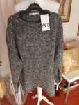 Sweter M zara melanż szary oversize  woman damska sweterek must zima