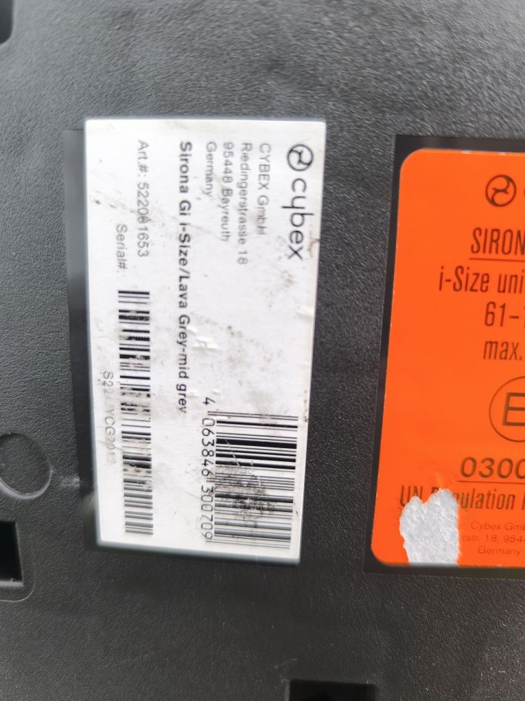 Fotelik cybex sirona g i , isofix