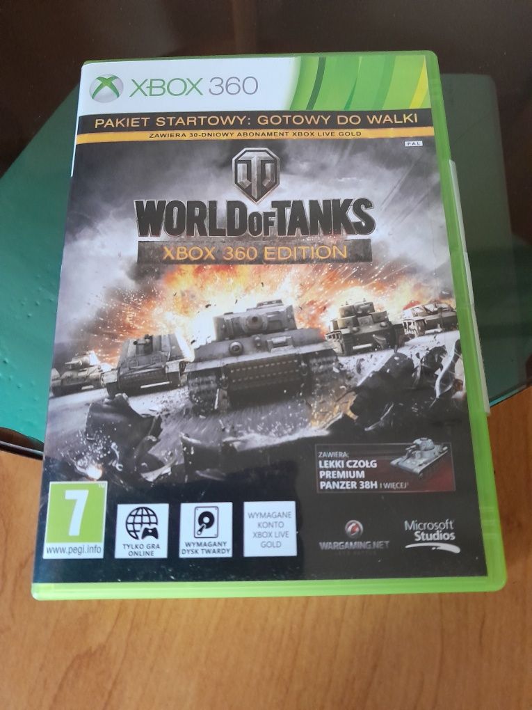 World of Tanks.Wersja polska.Stan idealny.X box 360