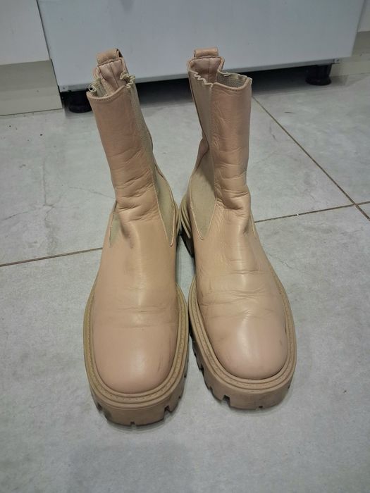 Zara skórzane buty trzewiki botki  38