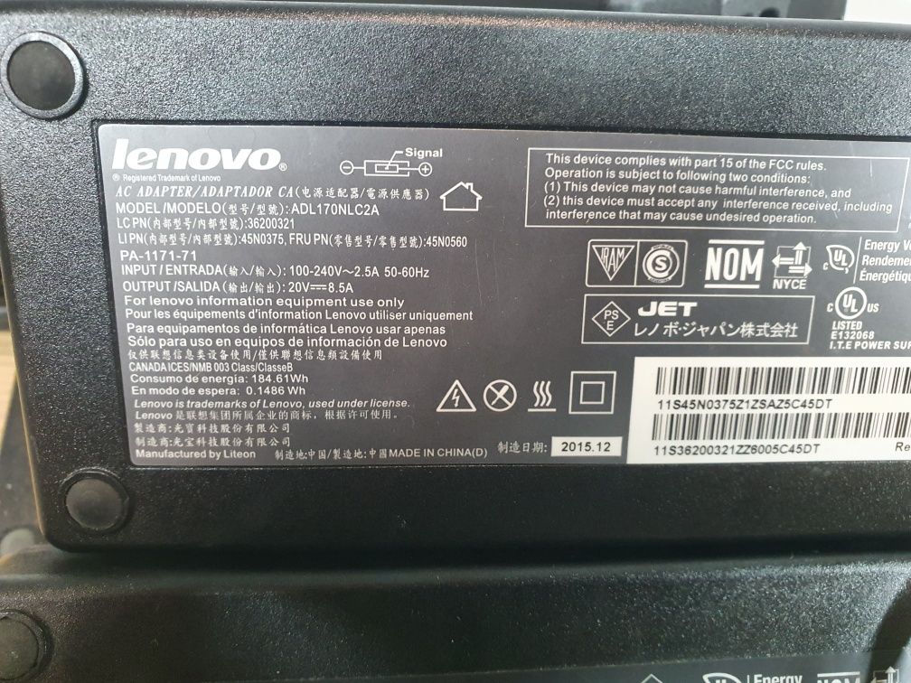 Зарядка зарядное блок питания Lenovo USB Pin 170w оригінал