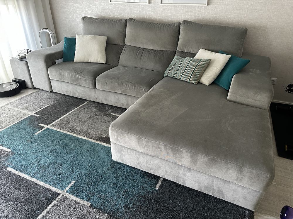 Sofá 3 lugares com chaise long