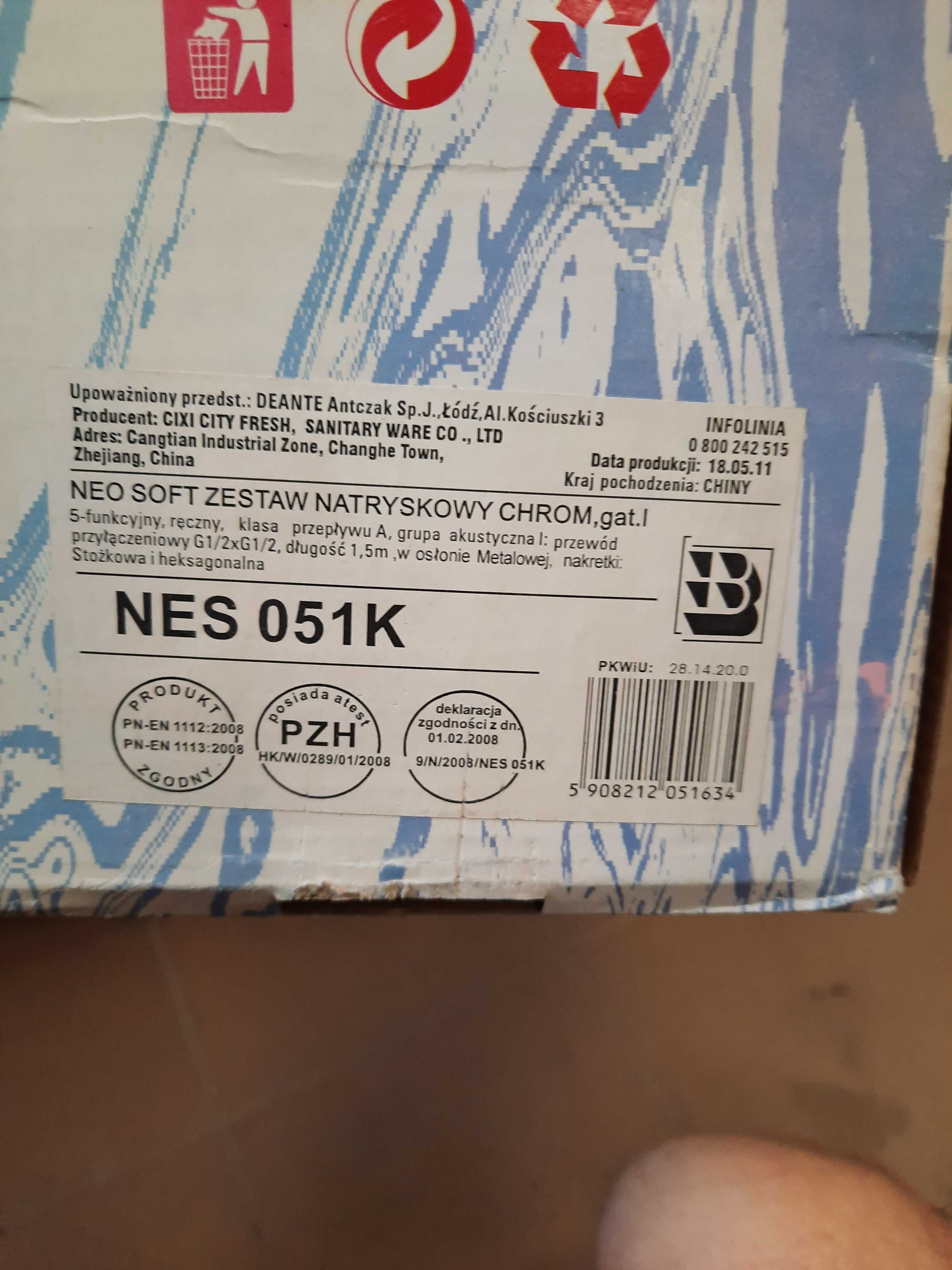Zestaw natryskowy DEANTE NEO SOFT NES 051K