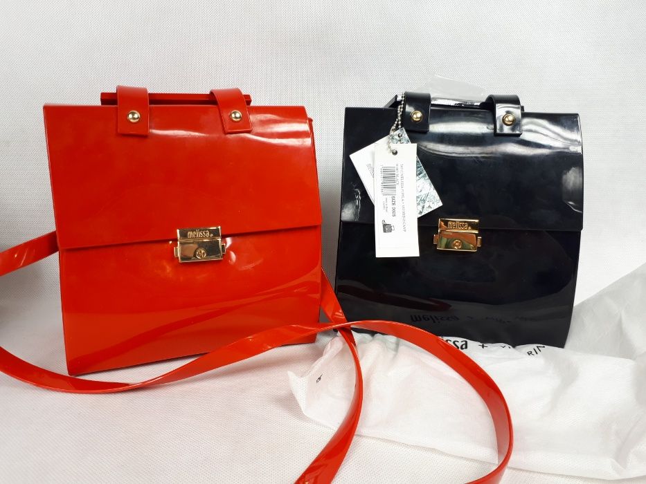 Nowa torebka kuferek MELISSA Pupila + Vitorino Camp czerwona czarna
