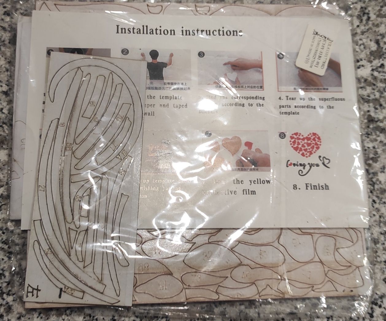 Autocolante coração para decoração
