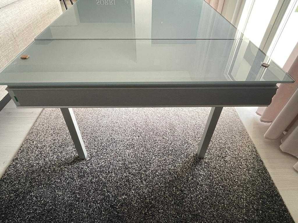 Mesa de Vidro Extensível 185 x 80 x 75