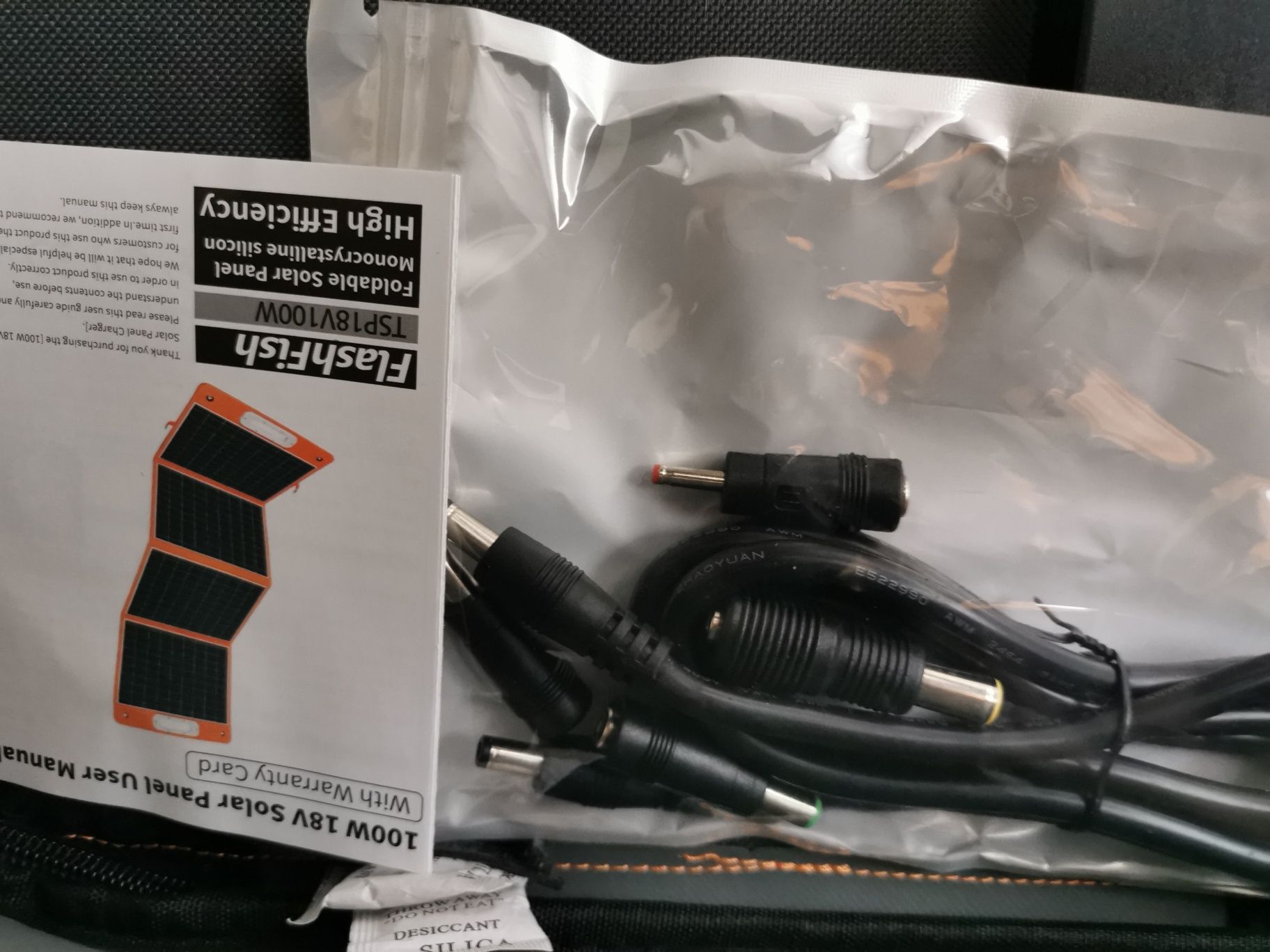 Портативна сонячна панель Flashfish 100W, PD-65W, USB-A - 18W