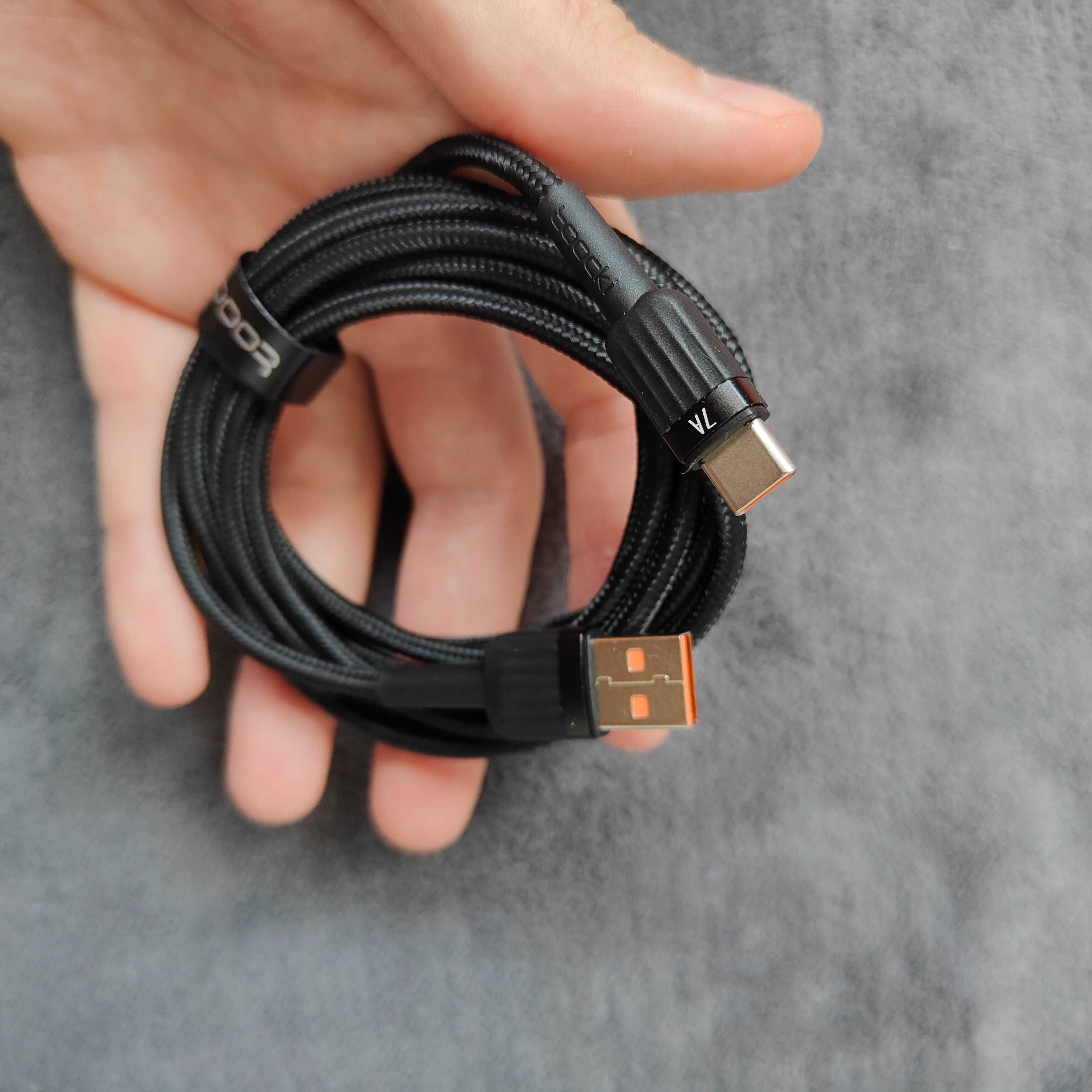Надійний Кабель для телефону Toocki (USB - Type-C) 100W 7A 1м