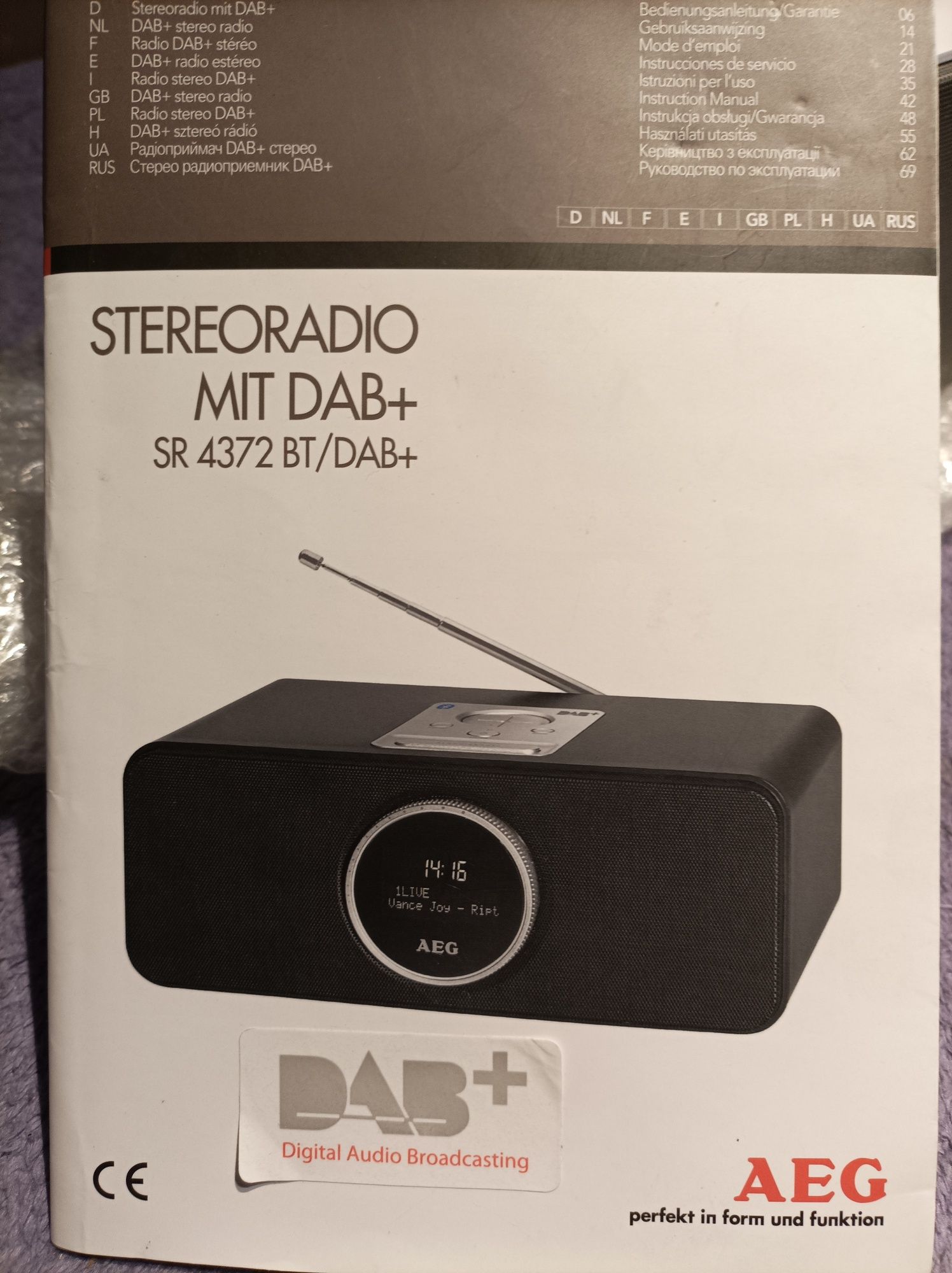 StereoRadio AEG Dab+ Bluetooth.Tanio.