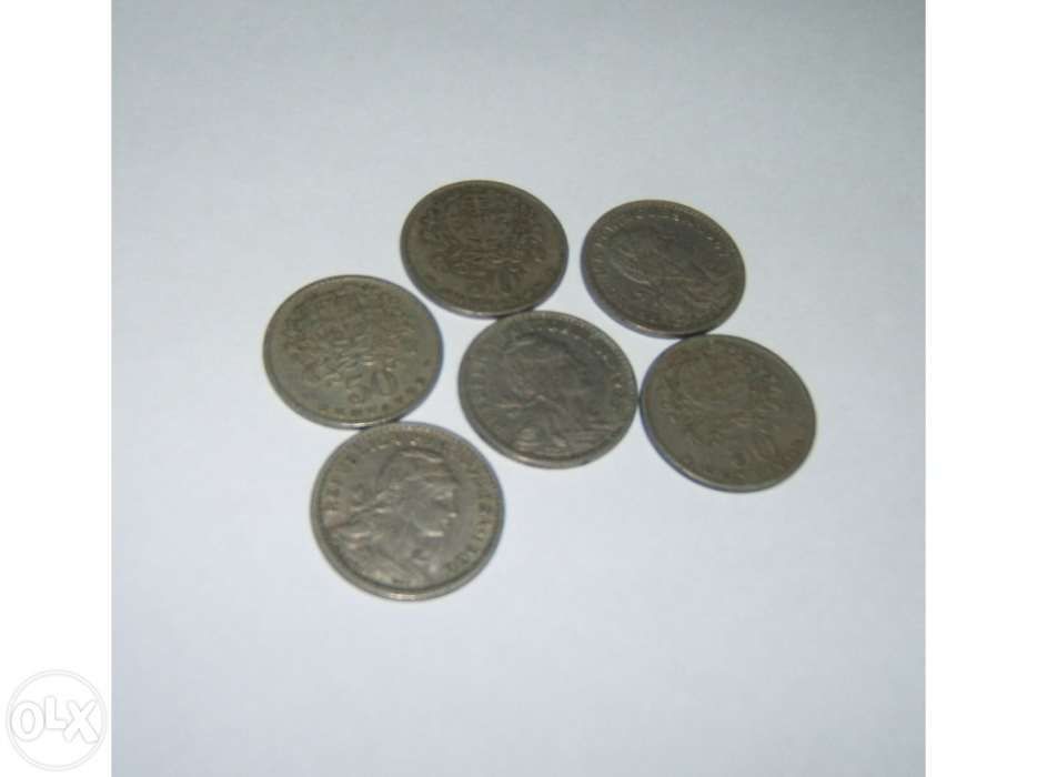 Moeda de 50 centavos, Alpaca, 1951 – 1968