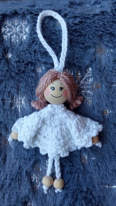 Aniołek szydełkowy - zawieszka