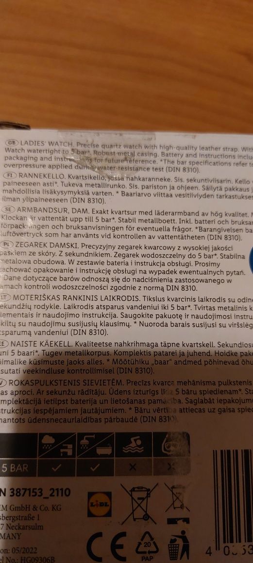 Zegarek damski lidl