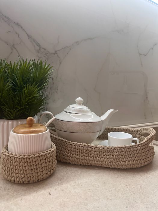 Кошики плетені, органайзери для зберігання, набір кошиків.