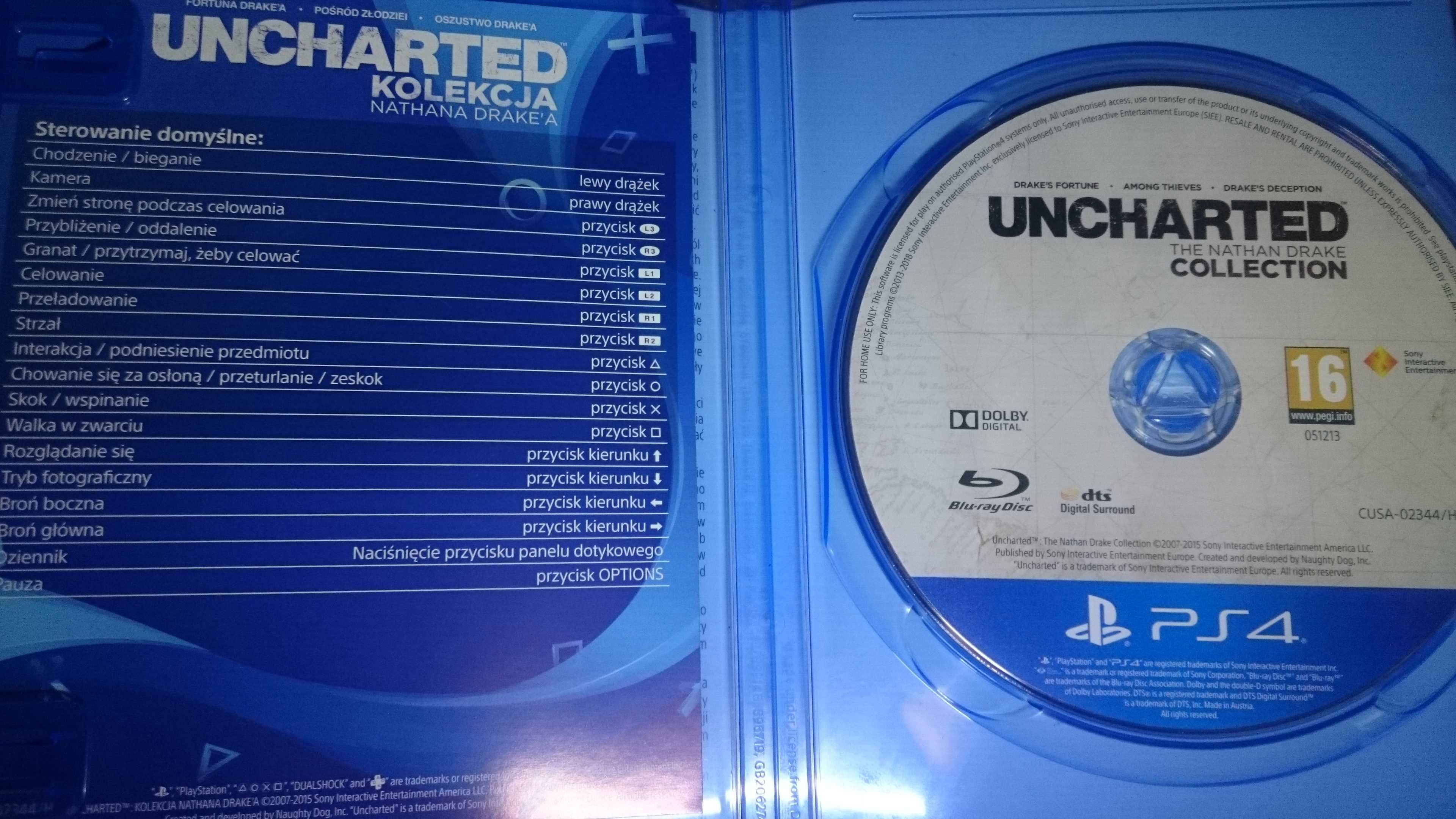 Uncharted Kolekcja Nathana Drakea TRZY GRY PS4 Playstation 4 Tomb Ride