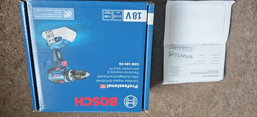 NOWA Bosch gwarancja PL wiertarka udarowa GSB 18V-55