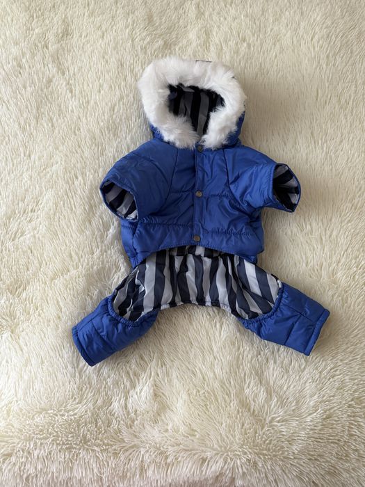Новий зимовий комбінезон для собачки (хлопчика)