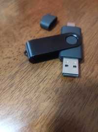 Flash Drive pen USB OTG 64 GB, 2 em 1.