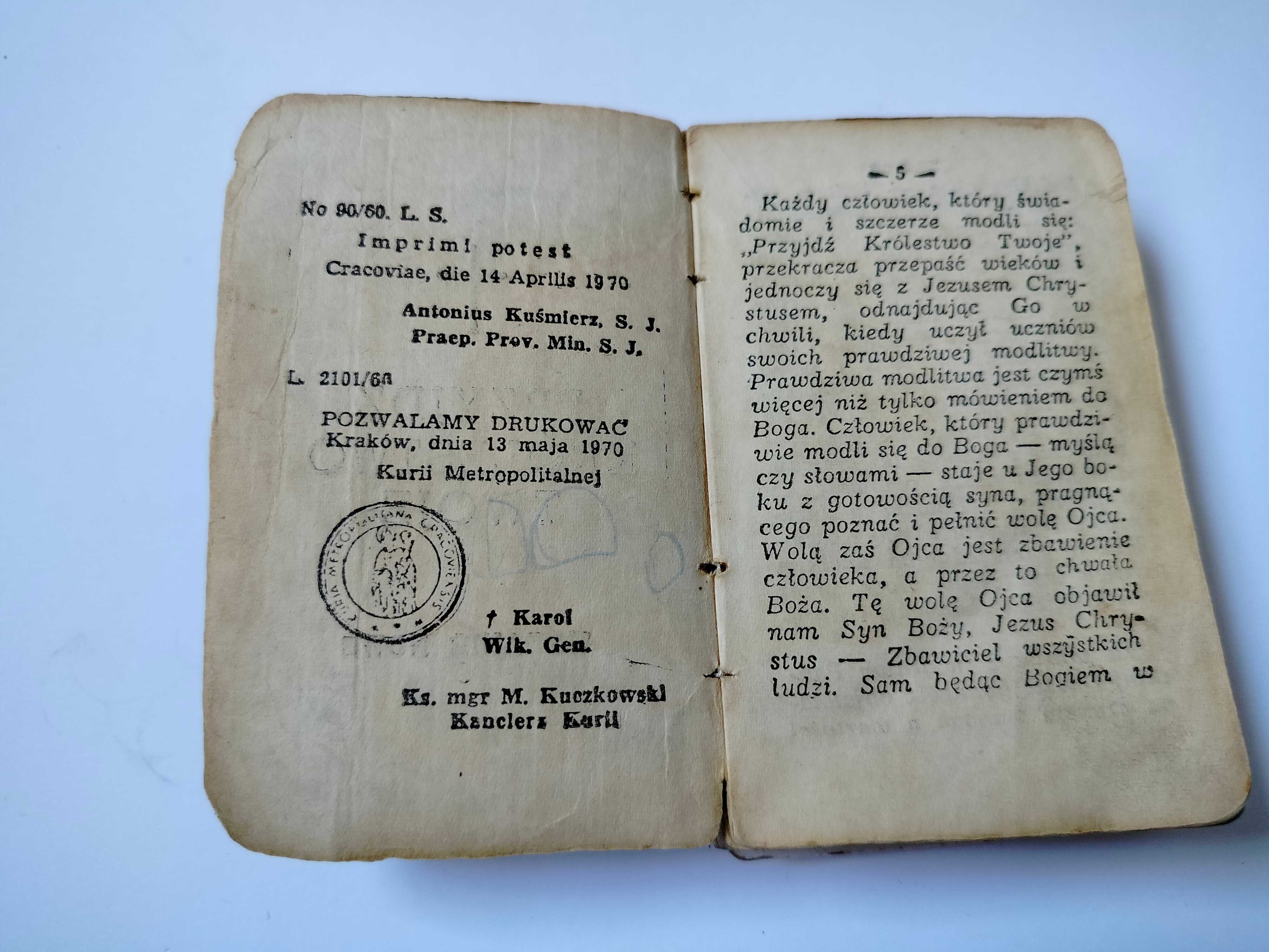 Stary skarbczyk modlitewnik 1970r