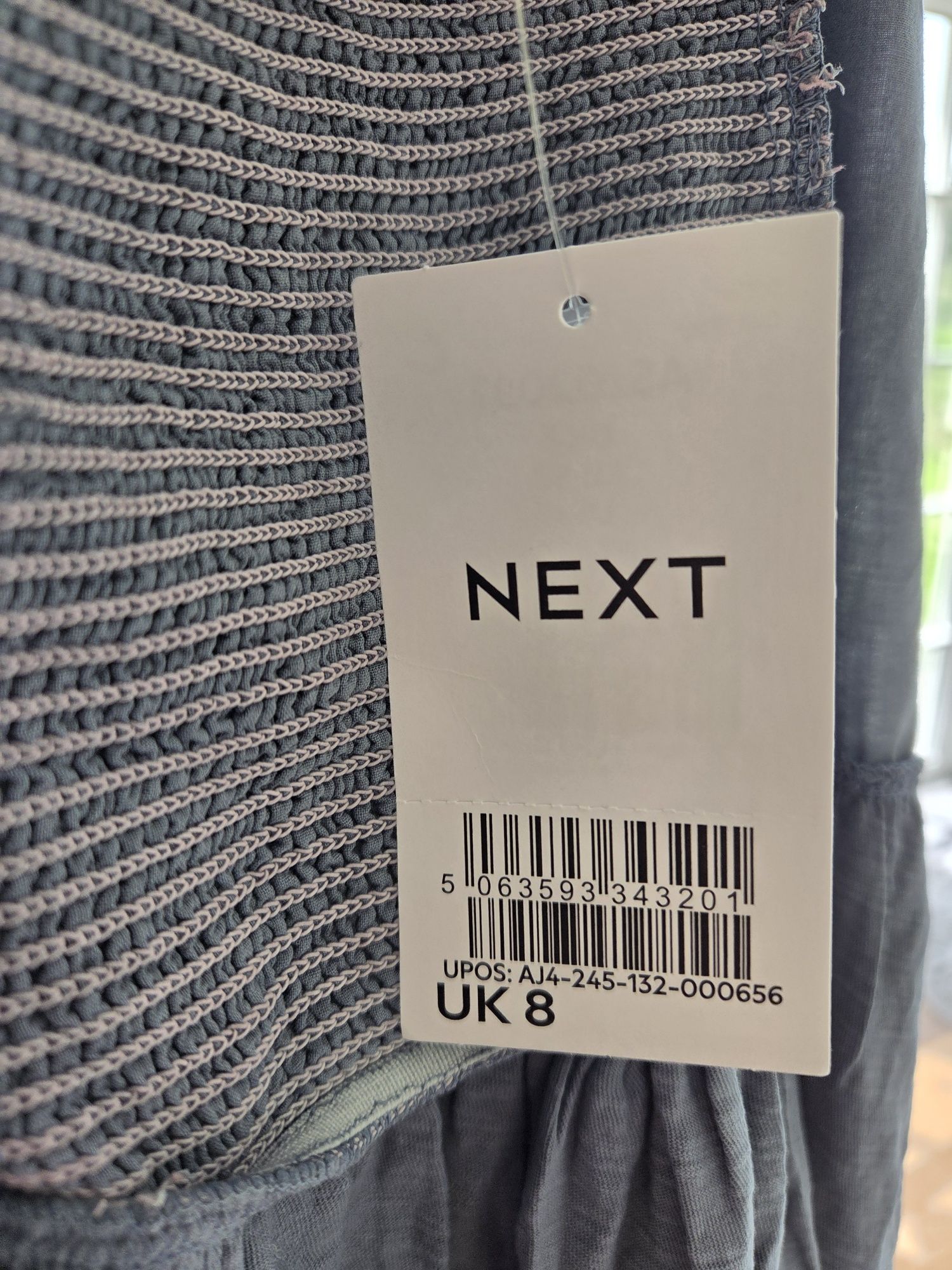 NOWA sukienka NEXT indygo z efektem sprania mini 36 / S