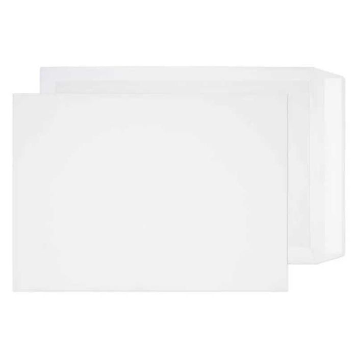 100 białych kopert C3 z tekturowym tyłem z możliwością odklejenia