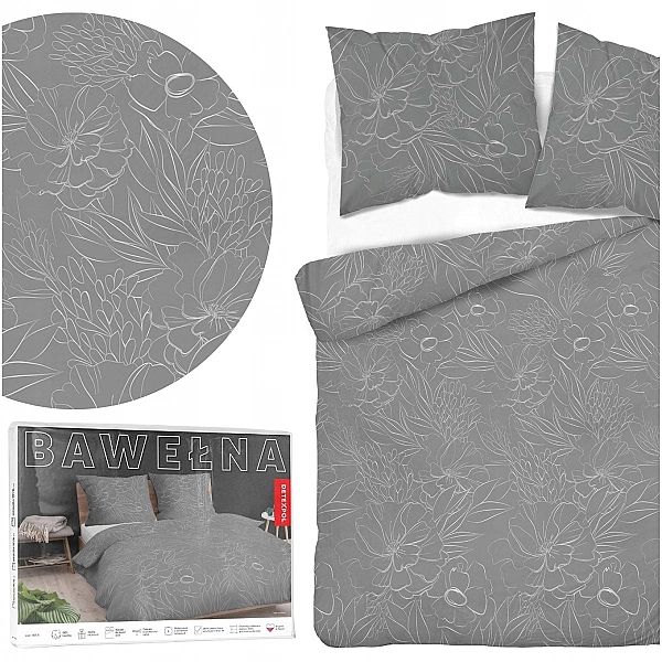 Komplet pościeli BAWEŁNIANEJ VICENZA 220x200/3 częsci elegancka z wzor