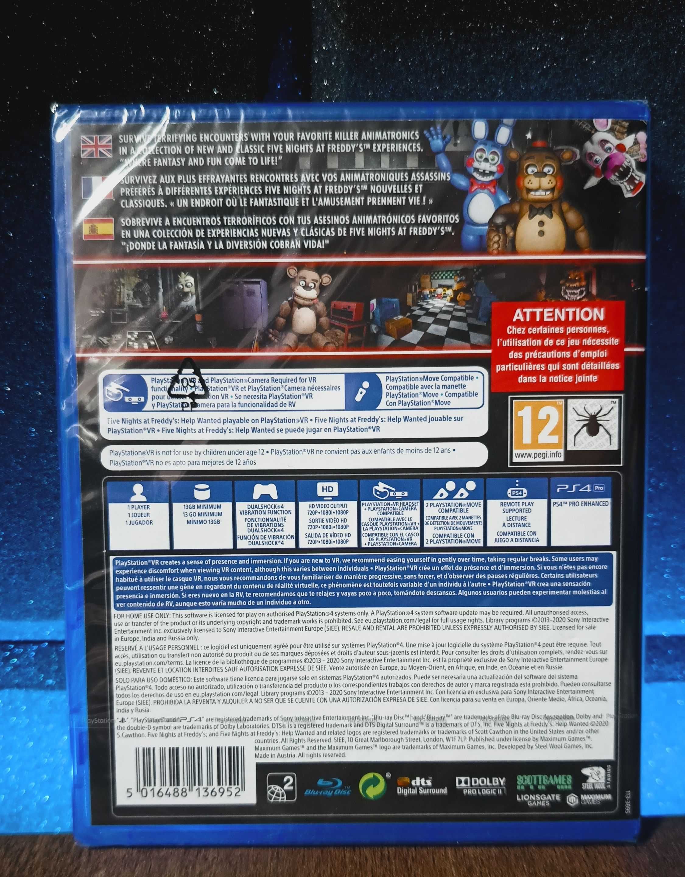 Five Nights at Freddy's Help Wanted PS4 / PS5 - horror dla dzieci