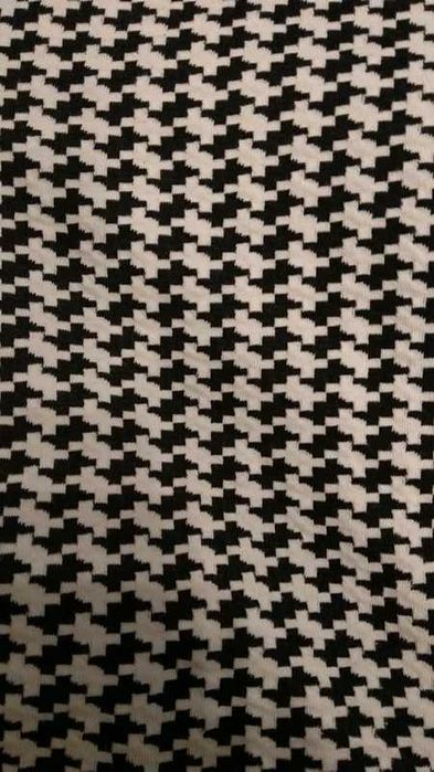 Tunika w pepitke 44 biało-czarna