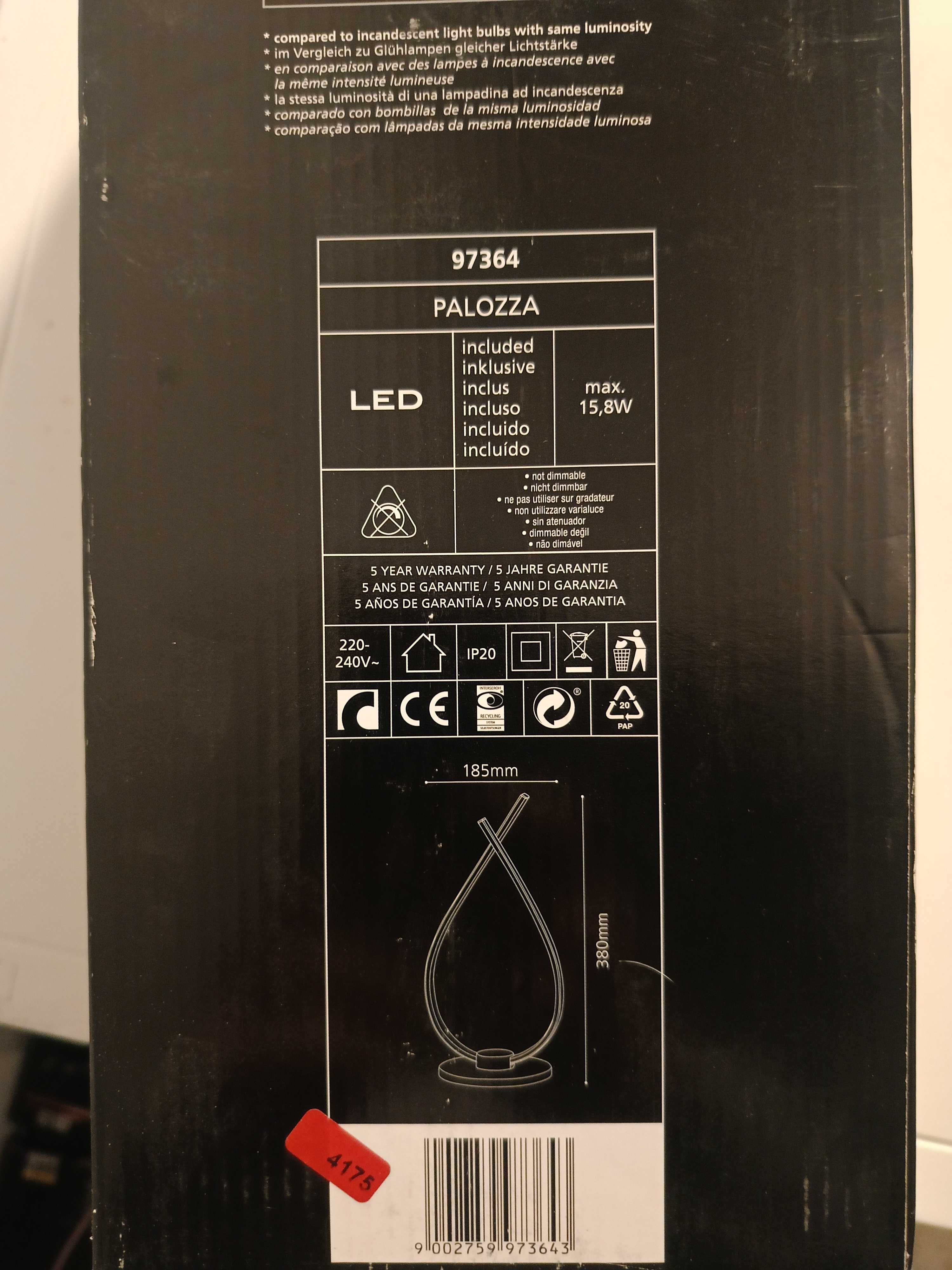 PALOZZA Lampa stołowa różowe złoto, złoto - 38cm -  97364 EGLO