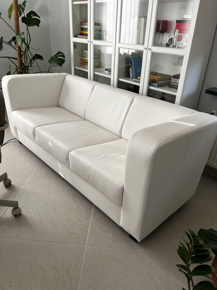 Elegancka biała sofa 188x78x75