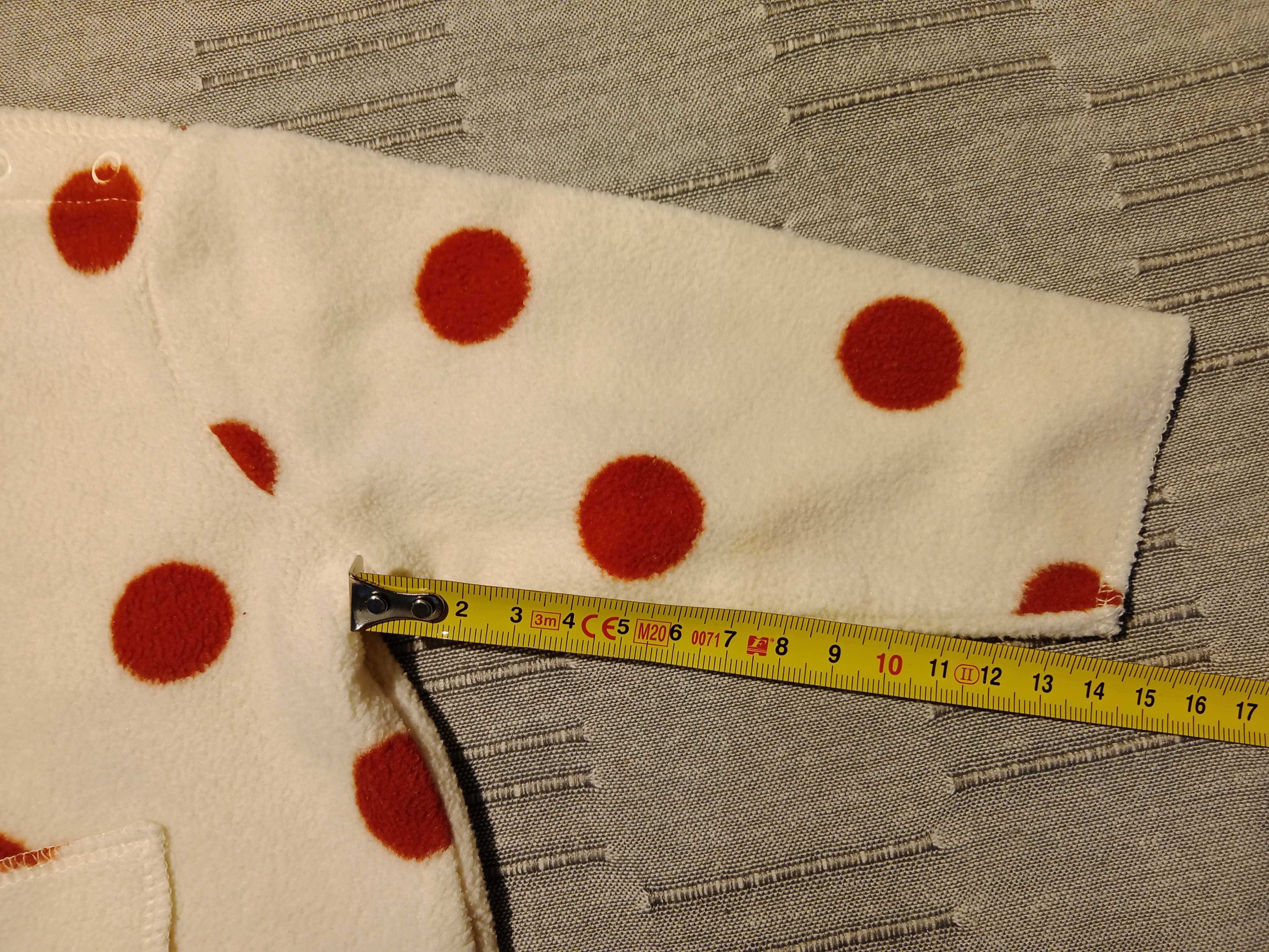 bluza polarowa BabyGap 3-6 m-cy rozm. 68 zapinana na ramieniu_jak nowa