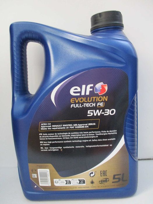 Elf Evolution Full Tech FE 5W30 5L ACEA: C4, C3 Renault RN 0720