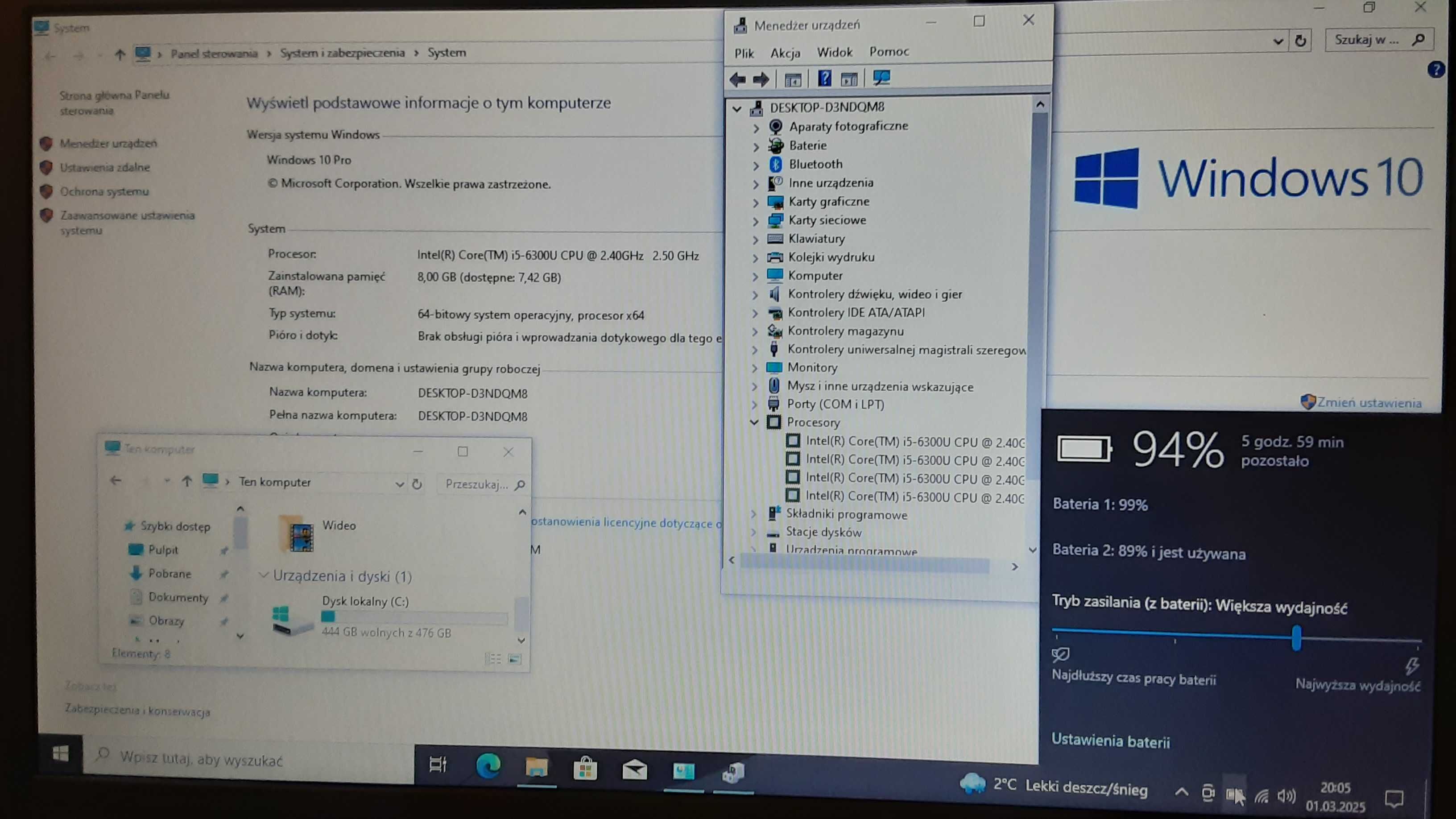 Lenovo/LTE-4G/LedHD/Adata512SSD/Win10pro/HDMI/GPS/WiFi/Batt 5 godzin