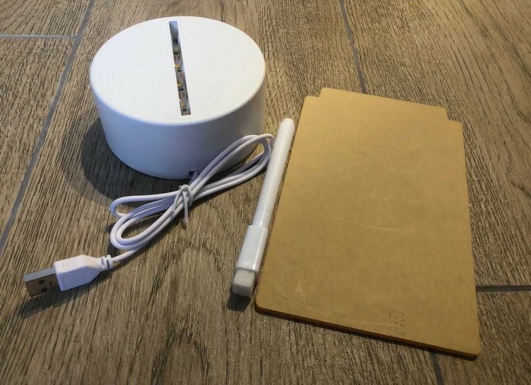 Креативний світлодіодний нічник, USB доска для повідомлень, з ручкою