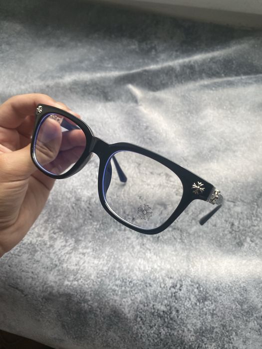 Очки Chrome Hearts черные глянцевые