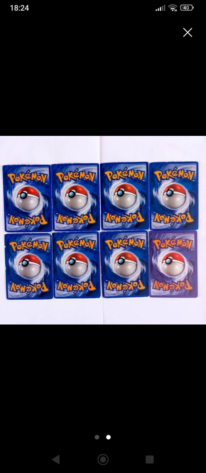 Cartas pokemon em inglês