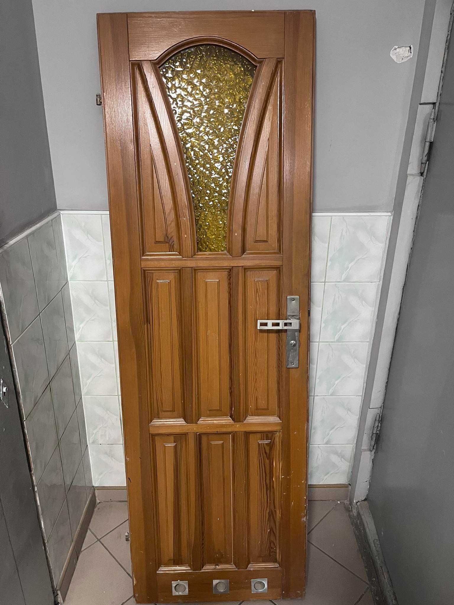 Drzwi drewniane łazienkowe