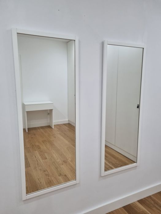 4 Espelhos lacados branco