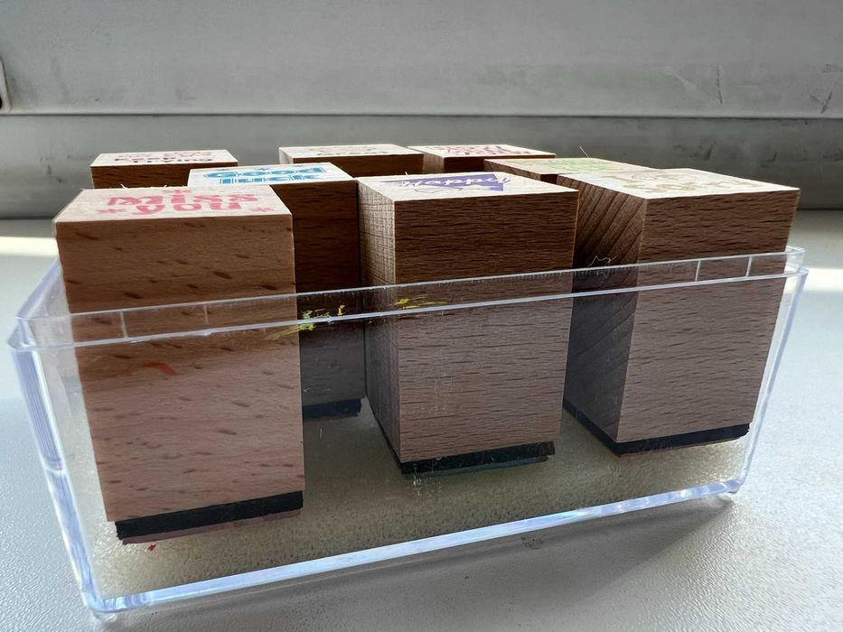 Набір штампів для скрапбукінгу (+пігменти)