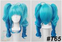 Hatsune Miku Little Devil Turksuowa peruka z kitkami cosplay wig ombre