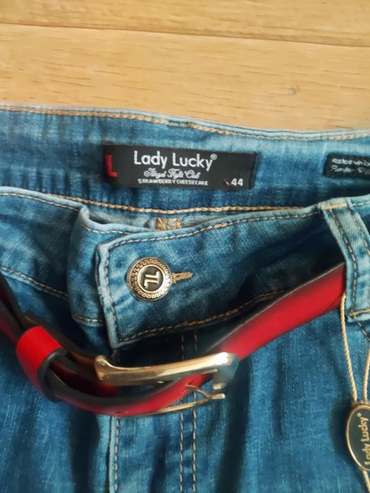 Lady Lucku прямые джинсы, утяжка, высокая посадка . Размер 50