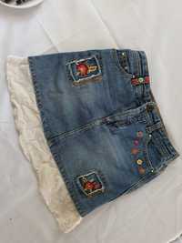 Urocza spódniczka jeans jeansowa dla dziewczynki R.116