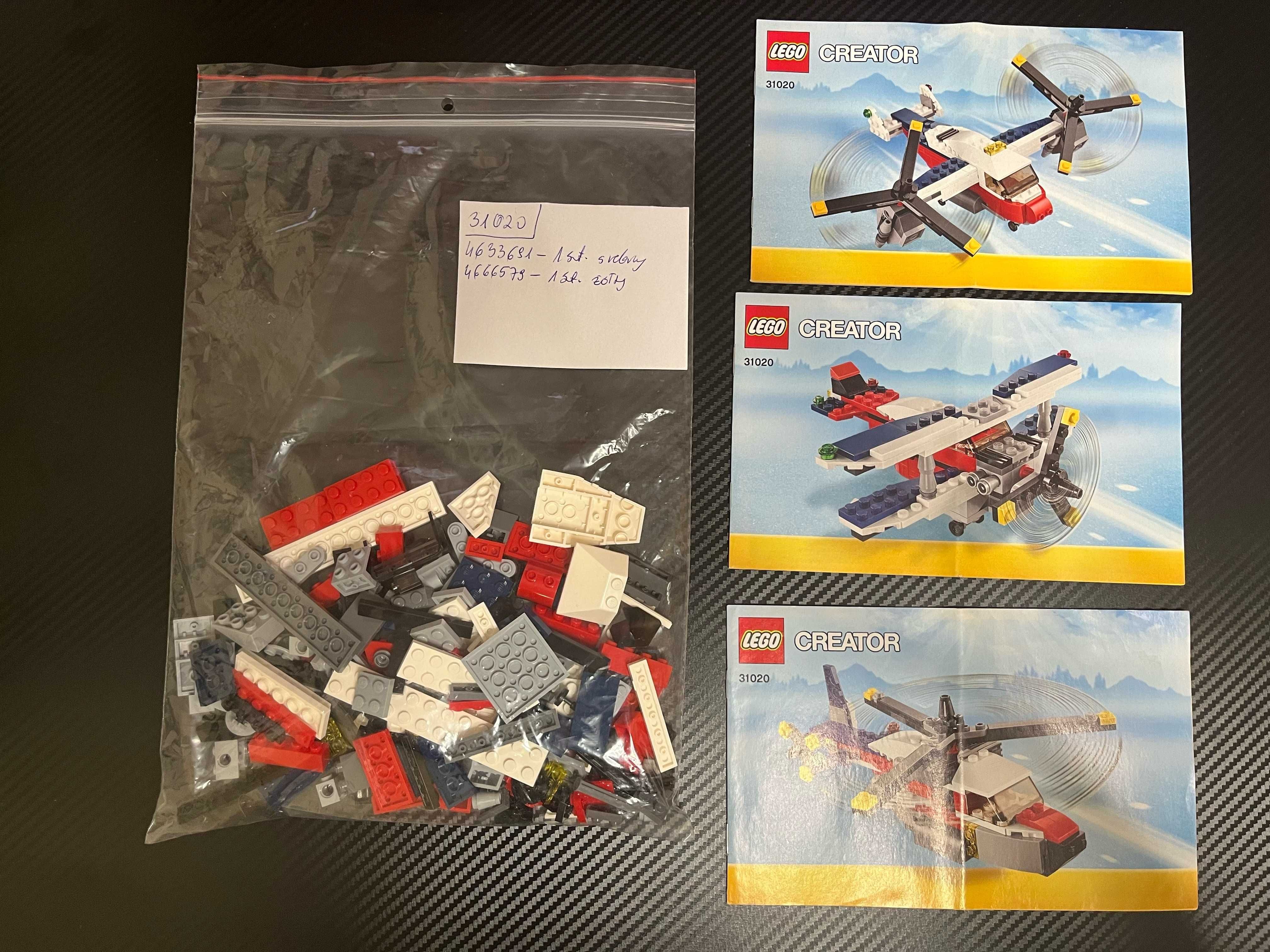 Lego Creator 31020, 3 w 1 Śmigłowiec - brakuje dwóch elementów