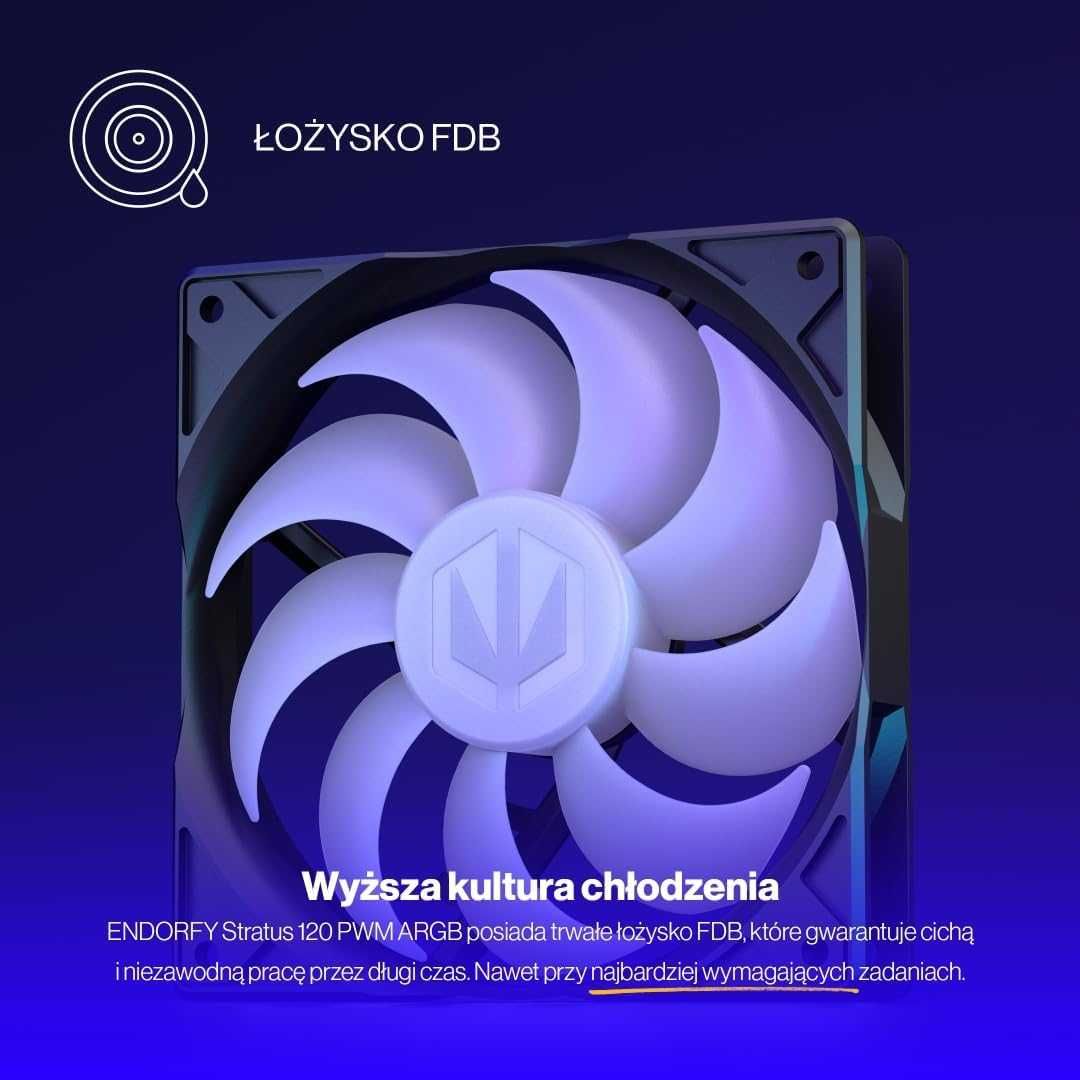 Wentylator ENDORFY STRATUS 120 PWM ARGB cichy EY4A008