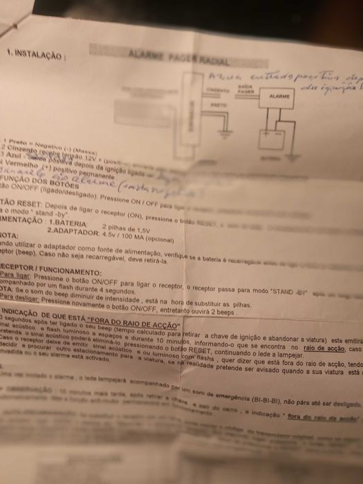 Alarme Pager Radial de 1997 aviso raio de ação, estrear-  Clássicos